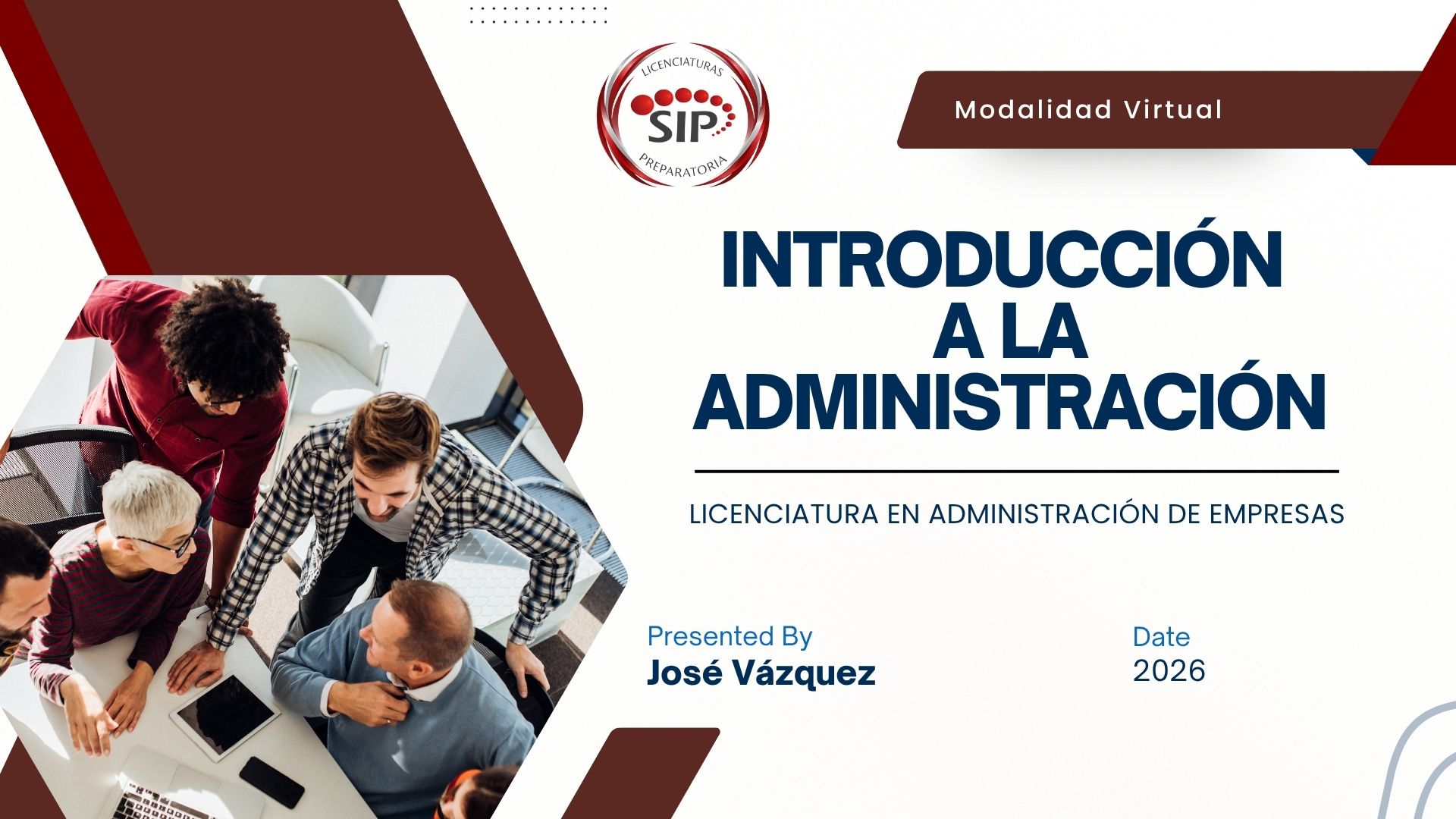 Introducción a la Administración -   VIE 07:00-08:00   SALON: 1  -  LICENCIATURA EN ADMINISTRACIÓN DE EMPRESAS