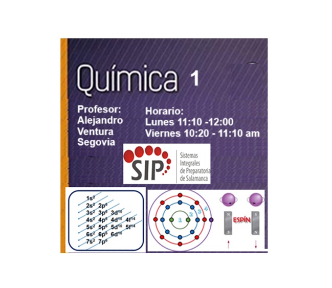 QUÍMICA I -   VIE 10:20-11:10,  LUN 11:10-12:00   SALON: 2  -  SISTEMA DE PREPARATORIA MIXTA REFORMA EDUCATIVA